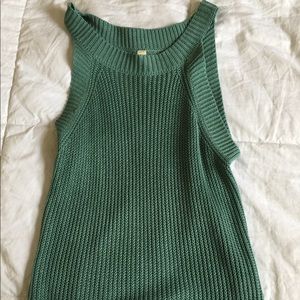 Green sweater tank, high neck, from Luca & Grae